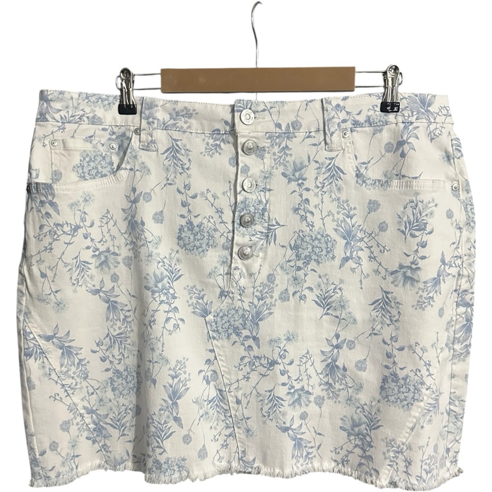 Seven7 The Weekend Skirt Garden Blue Lavender Size 18